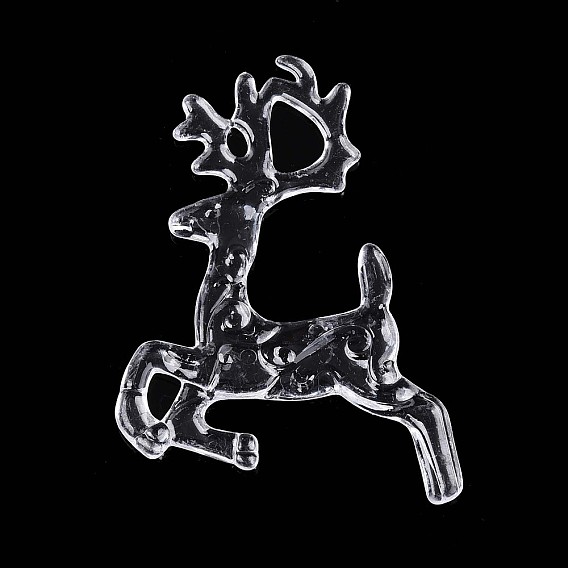 Прозрачные пластиковые большие подвески, олень