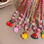 Фрукты пластиковые ожерелья и браслеты и серьги и кольца наборы для детей