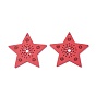 Poplar Wood Pendants, Dyed, Star