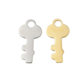 304 Stainless Steel Chain Extender Drop, Key Charms