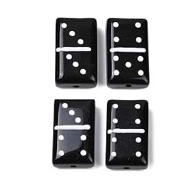 Бусины из стеклянной эмали, окрашенные методом запекания, прямоугольник с точкой