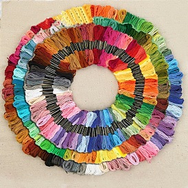 447 Colors Embroidery Cross Stitch Floss Polyester, DIY Handmade Thread Sewing, Art Craft Tools