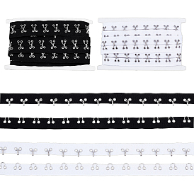 2 карточки 2 цвета хлопковая лента с крючками и петлями, аксессуары для одежды, украшение для шитья, с железным крючком и ушком