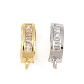 Латунные микропаве прозрачные кубические циркониевые усилители укороченные кулоны, навесные поручительства, с петлей, без кадмия и без свинца, стойки покрытие, долговечный