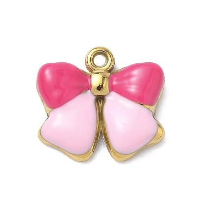 304 подвески из нержавеющей стали, бантом, с эмалью