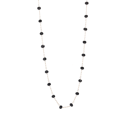 304 Колье из нержавеющей стали и стекла для женщин, рондель, ионное покрытие (ip), долговечный, реальный 14 k позолоченный