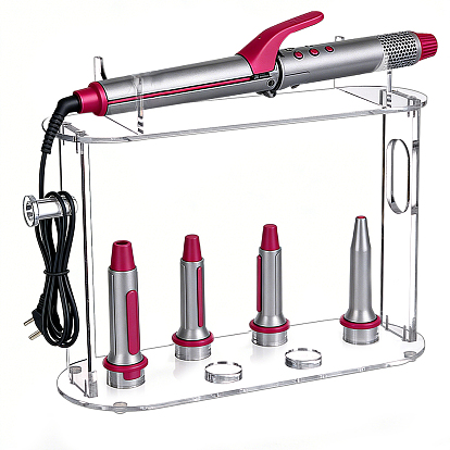 Transparent Acrylic Hair Styling Tool Rack, Oval