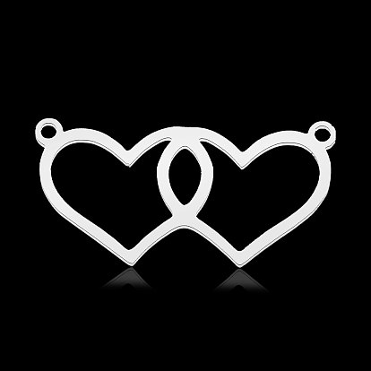 201 подвески из нержавеющей стали, ионное покрытие (ip), полые двойные сердца