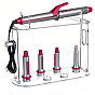 Transparent Acrylic Hair Styling Tool Rack, Oval