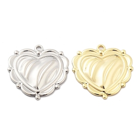 Valentine's Day Brass Pendants, Long-lasting Plated, Heart
