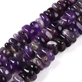 Natural Amethyst Beads Strands, Nuggets, Tumbled Stone