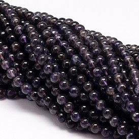 Натуральные кордиерит / иолит / дихроитовые бусины, круглые