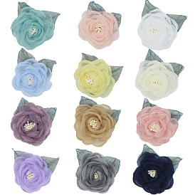 3D Cloth Flower, for DIY Shoes, Hats, Headpieces, Brooches, Clothing