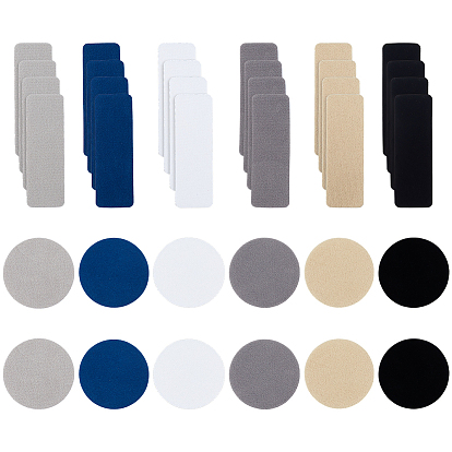 6 сумки 6 цвета 36 шт. тканевая заплатка для ремонта каблука, Самоклеящиеся средства для ремонта дырок в кроссовках и балетках
