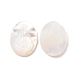Natural White Shell Cabochons, Oval with King