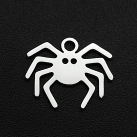 Halloween 201 Stainless Steel Charms, Laser Cut, Spider