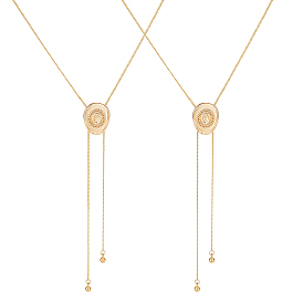 2шт. регулируемые латунные цепочки-колье в виде ковбойской шляпы, свитера или лассо