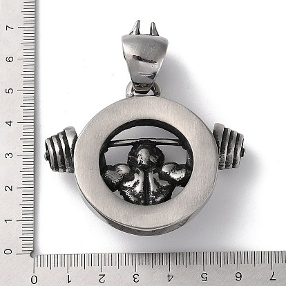 304 Stainless Steel Pendants, Bodybuilding Barbell Wolf Head Charm