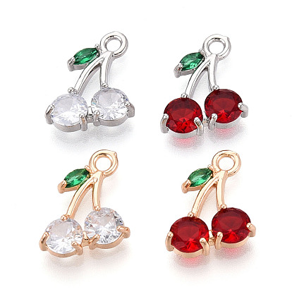 Латунные микро проложить кубического циркония подвески, без кадмия, без никеля и без свинца, черри прелести