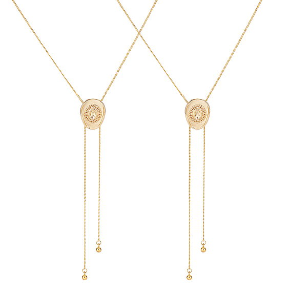 2шт. регулируемые латунные цепочки-колье в виде ковбойской шляпы, свитера или лассо