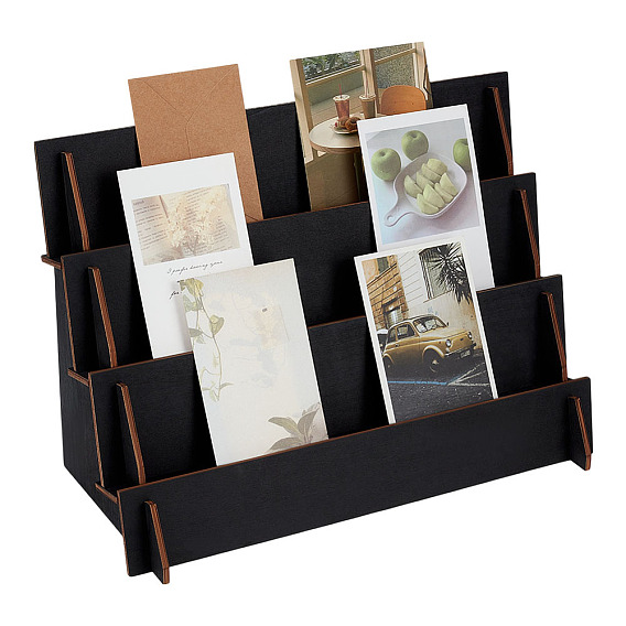 1 комплект 3-уровневый собранный деревянный органайзер с подставкой для дисплея, для поздравительных открыток