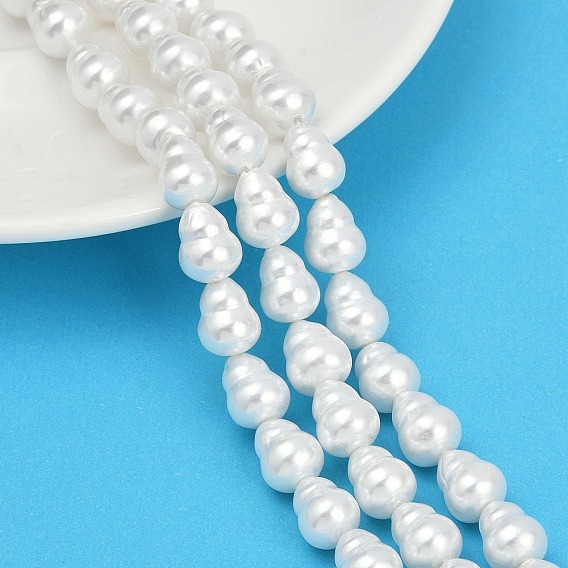 Гальванизированный фарфор имитация жемчуга барочные бусины нити, Горлянка