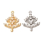 Brass Rhinestone Pendants, Christmas Tree Charms