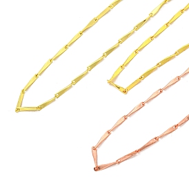 Brass Bar Link Chain Necklaces Making with Clasp, for Beadable Necklace Making