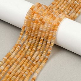 Natural Jade Beads Strands, Rondelle