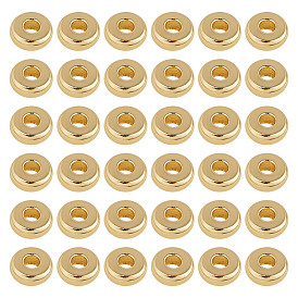 200шт. плоские круглые латунные разделительные бусины