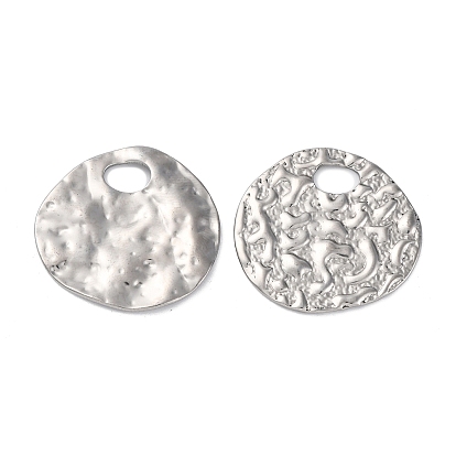 304 подвески из нержавеющей стали, , нерегулярные плоские круглые подвески