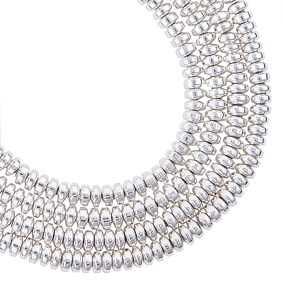 Гальванизировать немагнитных синтетический гематит нитей бисера, рондель