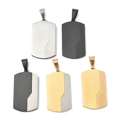 304 подвески из нержавеющей стали, вакуумное покрытие pvd, прямоугольный шарм