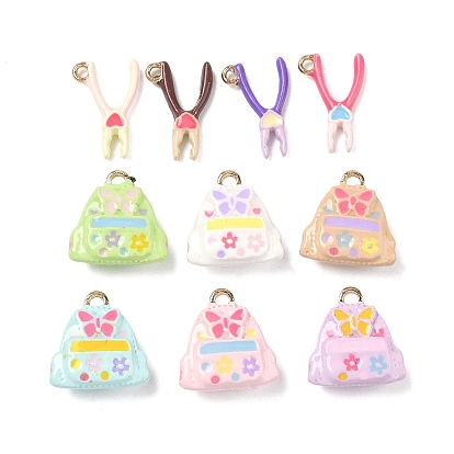 Подвески из эмали и сплава, золотые