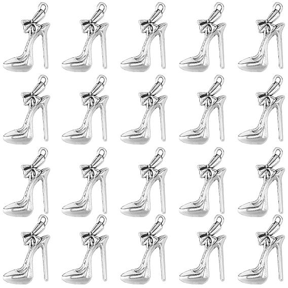 40 шт. Подвески из сплава в тибетском стиле, прелести на высоком каблуке