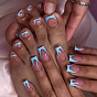 1 Bag ABS Plastic Full Cover Press On False Nails & Toe, Nail Art Detachable Manicure, with Adhesive Tapes & Manicure File, with 2Pcs Wood Manicure Stick