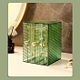 Rectangle Transparent Plastic Earrings Presentation Box, Jewelry Organizer Holder with 3 Vertical Drawers