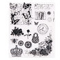Прозрачные силиконовые штампы, для diy scrapbooking, фотоальбом декоративный, изготовление карт, штампы, цветок, бабочка и корона