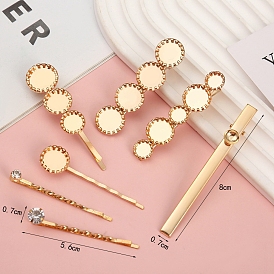 Metal Hair Bobby Pin Findings, Jewelry Hair Accessories