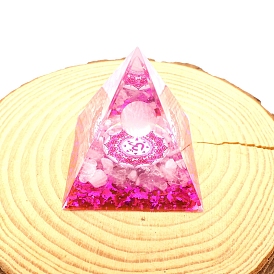 Генераторы энергии смолы оргонитовой пирамиды, Рейки натуральные аметисты и обсидиановые чипсы внутри для украшения домашнего офиса