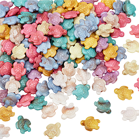 160шт. 4 пакетики непрозрачных акриловых бусин, черепаха