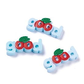 Cabuchones de resina, carta y cereza