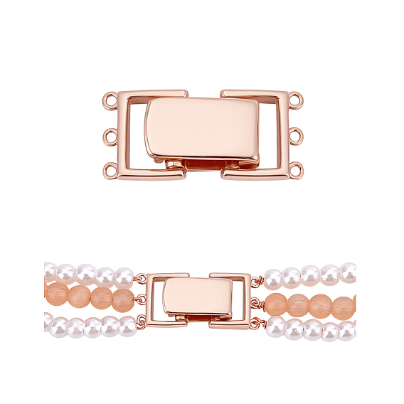 1pc 925 застежки из стерлингового серебра, прямоугольные