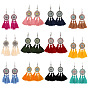 Earrings fashion sun flower long tassel pendant accessories set of 12