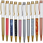 10Pcs 10 Colors Creative Empty Tube Ballpoint Pens, with Black Ink Pen Refill Inside, for DIY Glitter Epoxy Resin Crystal Ballpoint Pen Herbarium Pen Making