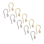 304 Stainless Steel Earring Hooks, Ear Wire, with Horizontal Loop, with Bead Container