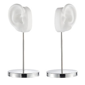 2 наборы 2 стили силиконовые подставки для сережек в форме уха слева и справа с железным стержнем