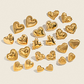 Сердце 304 нержавеющей стали серьги