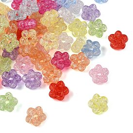 100g прозрачные акриловые бусины с эффектом потрескивания, звезда