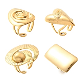 304 из нержавеющей стали манжеты кольца, реальный 18 k позолоченный